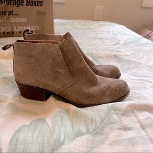 Lucky brand leather suede short booties